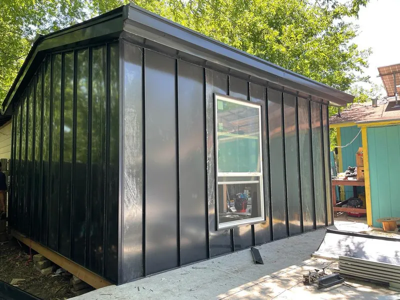 Black standing seam metal wall panels for Metal Roof Installation in Washington Court House